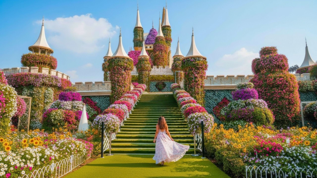 Dubai Miracle Garden: The Heart-Shaped Pathway & Floral Castle Experience photo 3